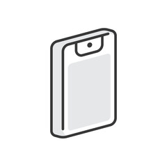 alcohol spray card bottle doodle line style