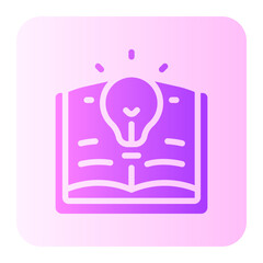 Learning book gradient icon