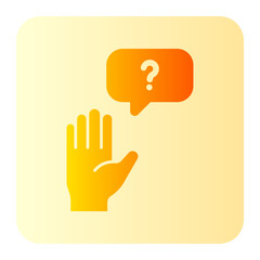 question gradient icon