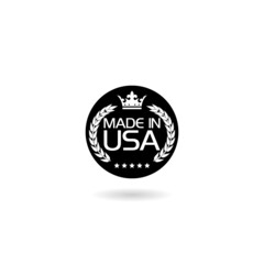 Made in the USA icon with shadow