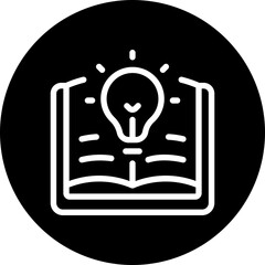 Learning book glyph icon