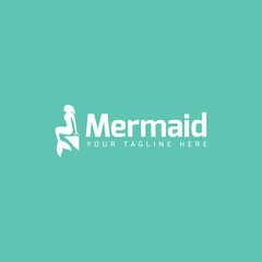 mermaid logo vector design. logo template