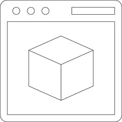 designer gadget icon                square and webpage