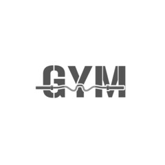 logo athletic club for bodybuilding, powerlifting, weightlifting, crossfit and fitness training. Barbell club logo vintage design isolated on background. Emblem for gym and heavy training of strongman