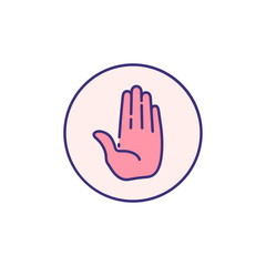Fototapeta premium stop! No Face Mask, No Entry Wrong and Right Wear red flat line Icon banner isolated on white background. No entry without face mask sign. Coronavirus covid19 prevention creative illustration banner.