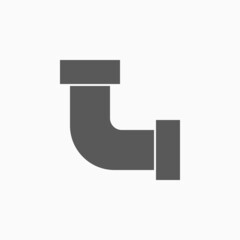 pipe icon, plumbing vector, water pipe illustration