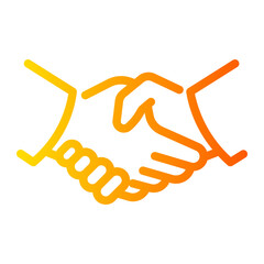 Handshake Gesture gradient icon