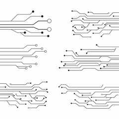 Circuit Logo Template vector illustration icon design
