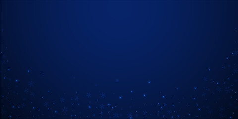 Sparse glowing snow Christmas background. Subtle f