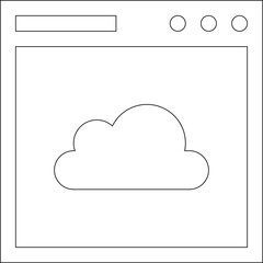 cloud service icon               database   and network