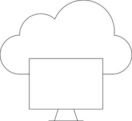 cloud service icon               database  and network