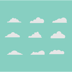 Cloud template vector icon illustration design