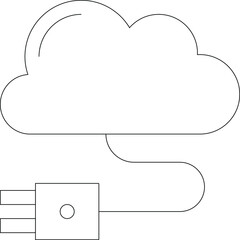 cloud service icon               database  and network
