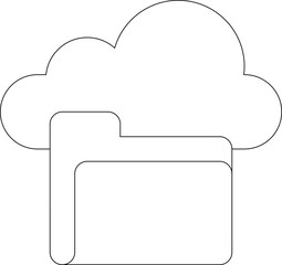 cloud service icon               database  and network