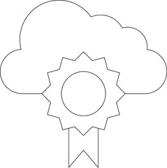 cloud service icon               database  and network