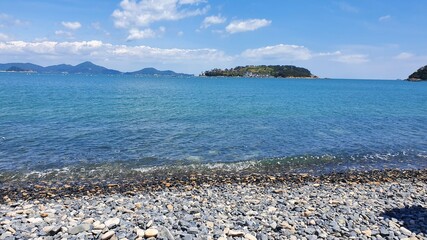 한국의  남해안 바닷가 풍경