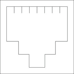 computer hardware icon               ethernet and plug