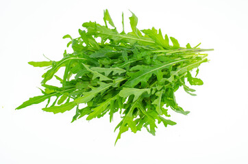 Fresh green farm arugula leaves for cooking use. Studio Photo