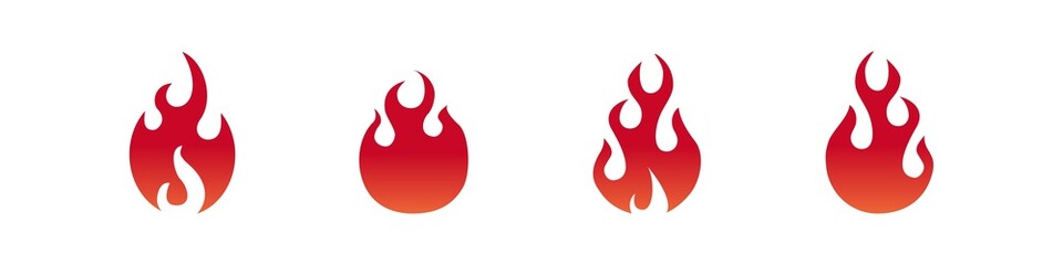 fire icon,  flame sign burn symbol logo vector illustration isolated white background