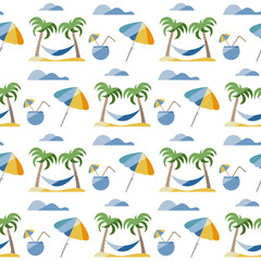 Summer Pattern Travel Vacation Rest Holiday Palm
