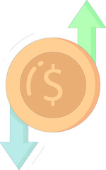 big data icon           coins and dollar