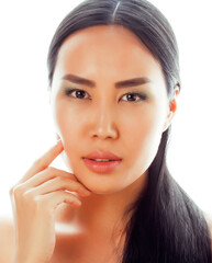 young pretty asian woman close up isolated spa, womans day concept