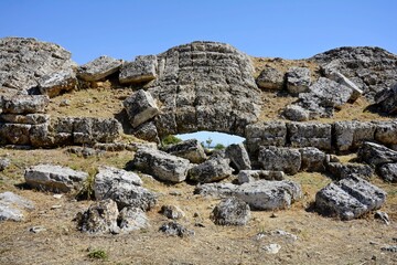 Stadium in Perge. Ruins of the ancient city of Perge. Turkey. Antalya. Aksu