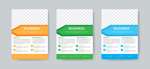 Business flyer template vector design, Flyer Template Geometric shape used for business layout design Template 