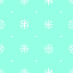Fototapeta na wymiar Abstract Seamless Pattern Winter Snowflake Background For Christmas, New Year, Xmas Decoration Vector Design Style