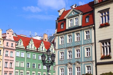 Fototapeta na wymiar Rynek town square in Wroclaw, Poland