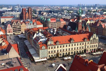 Fototapeta na wymiar Wroclaw Old Town cityscape