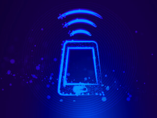 2d rendering mobile WiFi with background