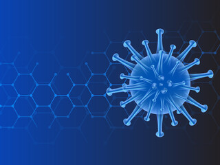 2d render Corona virus microscopic view