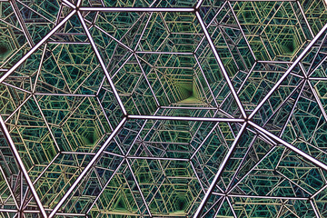 Lights, mirrors, and infinite line patterns