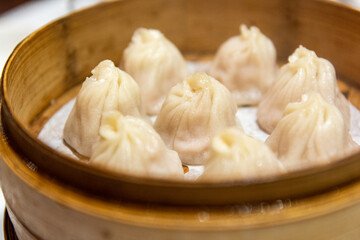 Chinese traditional Dim Sum and restaurant cuisine and dumpling dishes