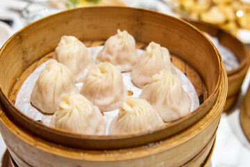 Chinese traditional Dim Sum and restaurant cuisine and dumpling dishes
