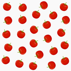 Tomato vector seamless pattern.