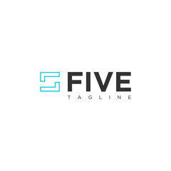 Five. Logo template.