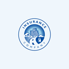 Insurance company. Logo template.