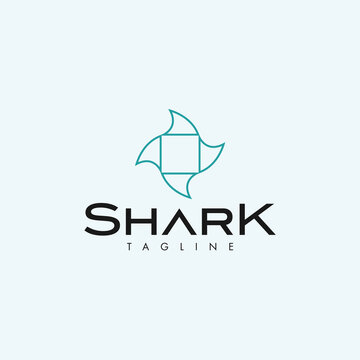 Shark. Logo template.