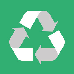 Obraz premium Simple flat Universal Recycling Symbol