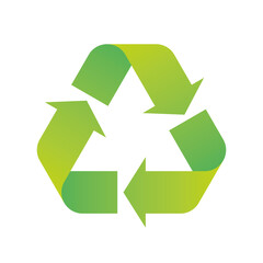 Obraz premium 3D Green Universal Recycling Symbol