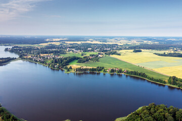 Fototapeta na wymiar Sasmaka lake surroundings in western Latvia.