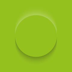 Green frame design. Abstract 3D circle backdrop for cosmetic product. Collection of luxury geometric background with copy space. Top view. EPS10 vector