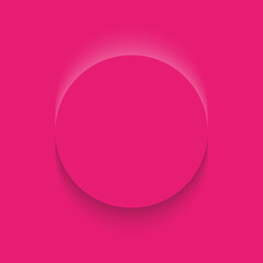 Pink frame design. Abstract 3D circle backdrop for cosmetic product. Collection of luxury geometric background with copy space. Top view. EPS10 vector