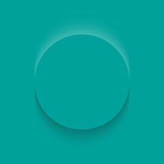 Menthol frame design. Abstract 3D circle backdrop for cosmetic product. Collection of luxury geometric background with copy space. Top view. EPS10 vector