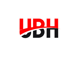 UBH Letter Initial Logo Design Vector Illustration