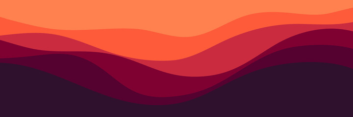 sunset color wave pattern vector illustration good for background, wallpaper, backdrop, graphic resource, design template and web banner