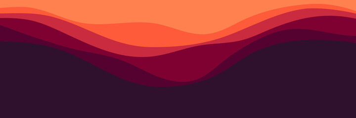 sunset color wave pattern vector illustration good for background, wallpaper, backdrop, graphic resource, design template and web banner