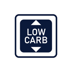 Obraz premium Low carb sticker. Line icon concept. Healthy food symbol. Vector illustration